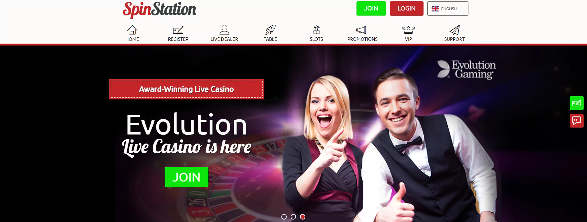Screenshot of Spin Station Live Online Casino