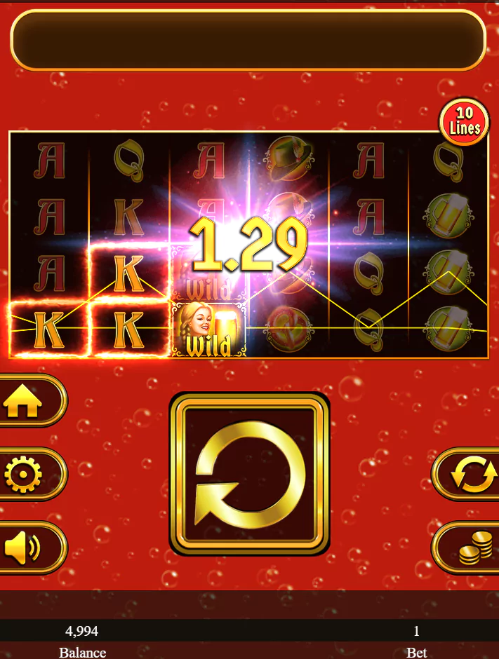 Screenshot of Slot game from official Mobile Casino Site